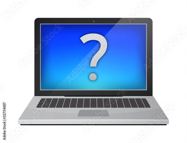 Obraz Question Laptop