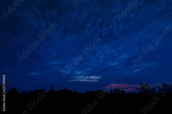 Fototapeta Beautiful sunset transition and clouds