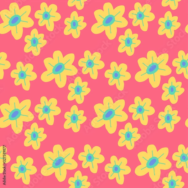Obraz Flowers illustration pattern