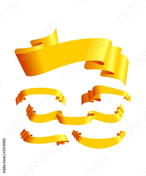 Obraz yellow banner set