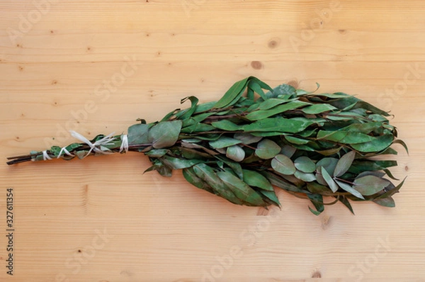 Obraz Eucalyptus bath broom, eucalyptus whisk