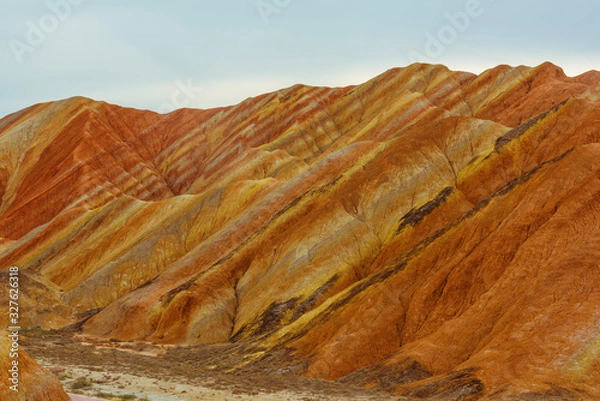 Obraz view of Rainbow Mountains in Zhangye Danxia Landform Geological Park
