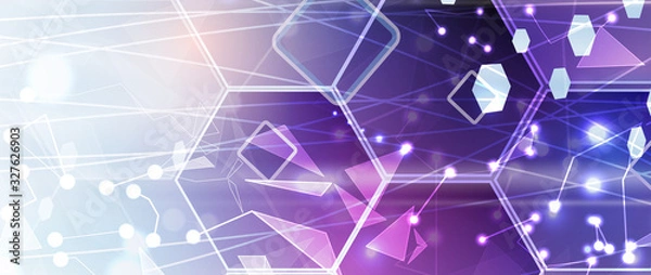 Fototapeta Technology data background, idea of global business solution