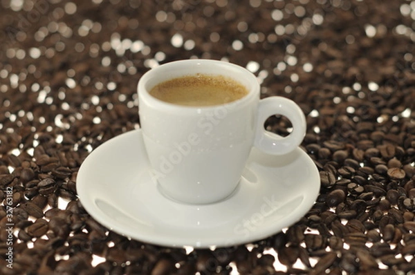 Obraz Espressotasse mit Bohnen