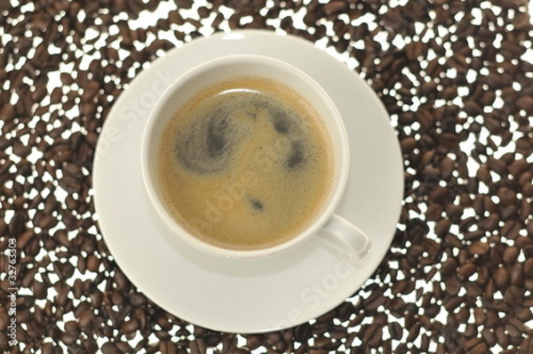 Obraz Kaffetasse in Bohnen