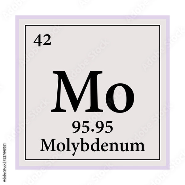 Fototapeta Molybdenum Periodic Table of the Elements Vector illustration eps 10.