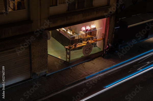 Obraz small bakery at night