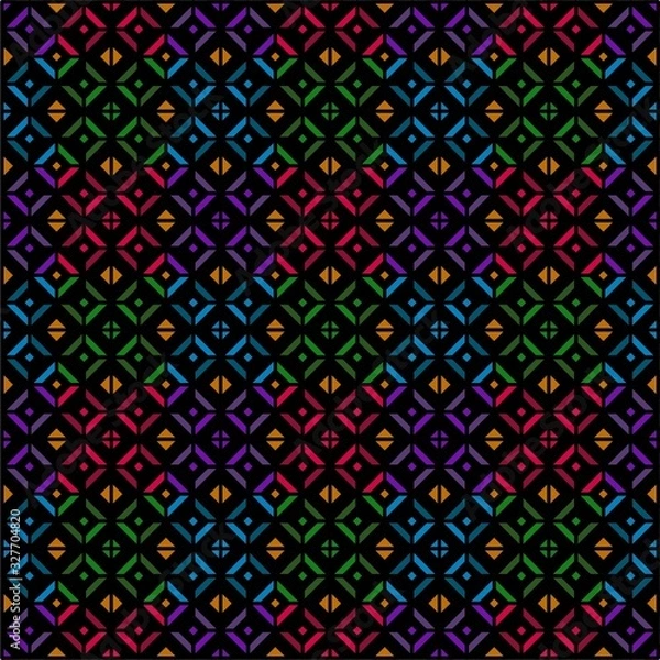Fototapeta Colorful Seamless Rhombus Pattern, Abstract, Illustrator Geometric Pattern Wallpaper