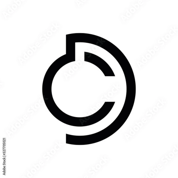 Fototapeta D C D letter logo design vector