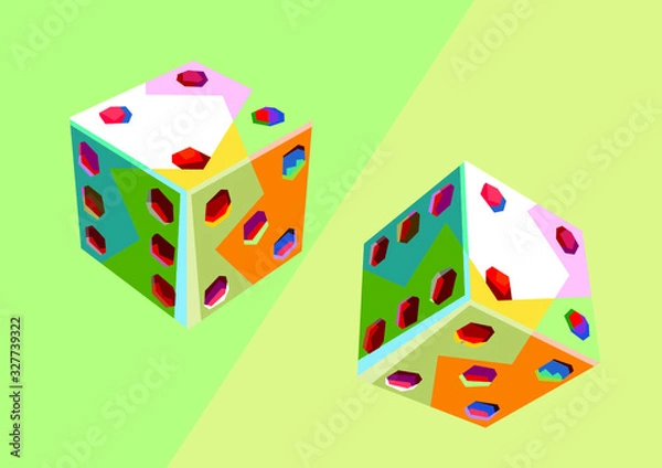 Obraz Colorful Dice Vector