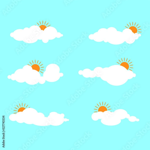 Obraz Sun In the sky icon set