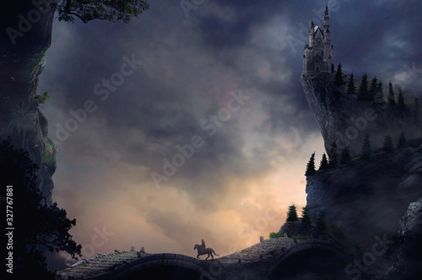 Fototapeta castle in the clouds