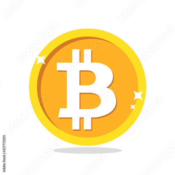 Obraz Golden bitcoin digital