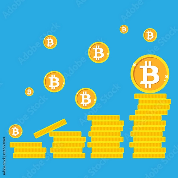 Obraz golden bitcoin