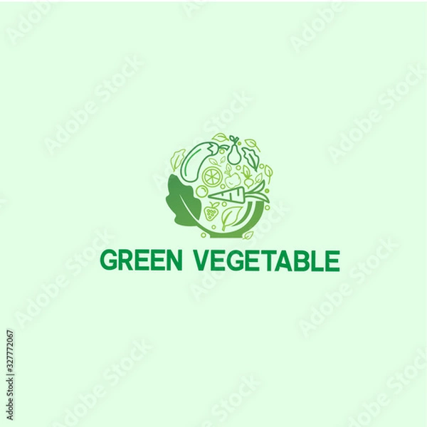 Fototapeta Logo green vegetable
