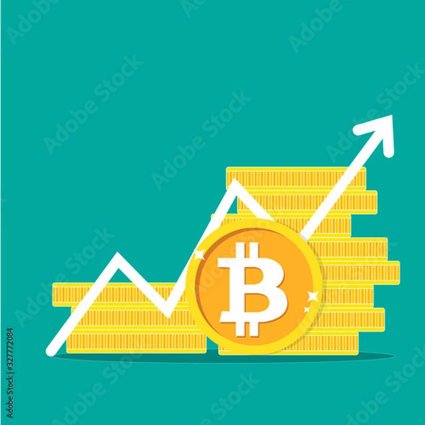 Obraz Bitcoin growth concept