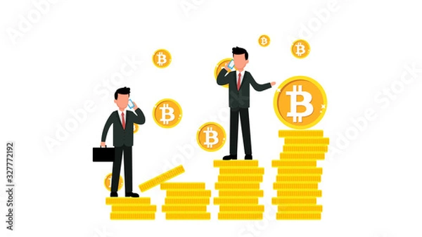 Obraz Vector bitcoin illustration