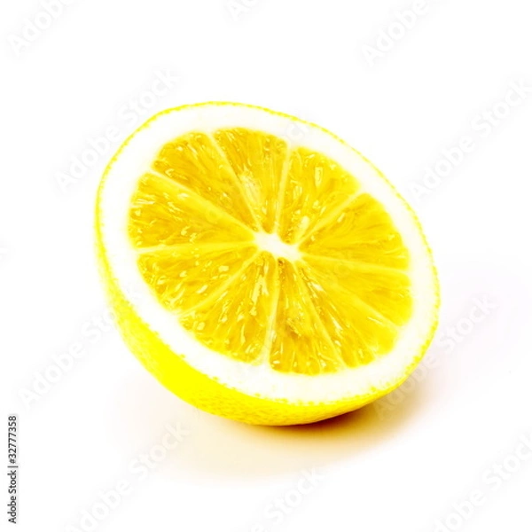 Obraz Half a lemon on a white background