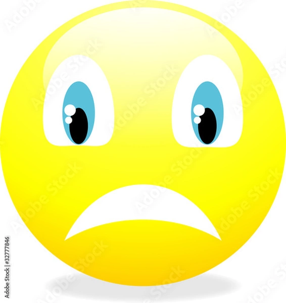 Obraz Vector smiley yellow emoticon.