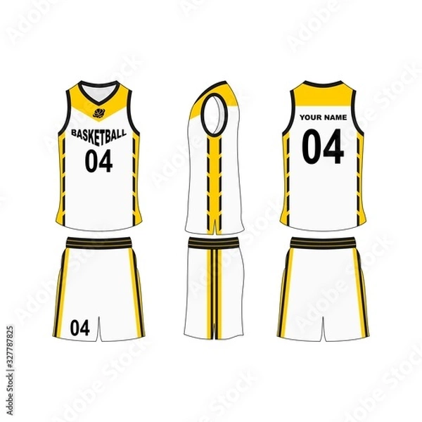 Obraz Basketball jersey set template collection.