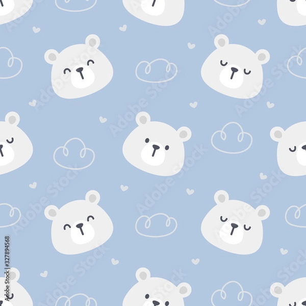 Obraz Polar bear seamless pattern background