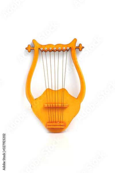 Obraz lyre isolated against light background flat lay