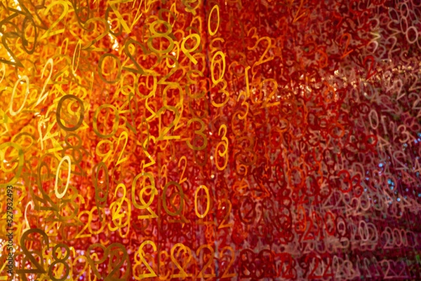 Obraz Orange Red Numbers