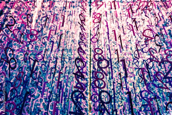 Obraz Purple Teal Numbers