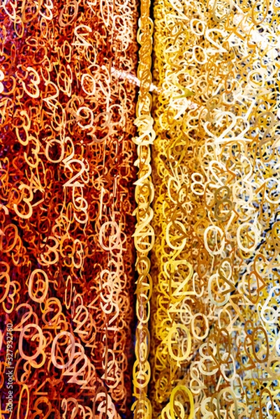 Obraz Red Yellow Numbers