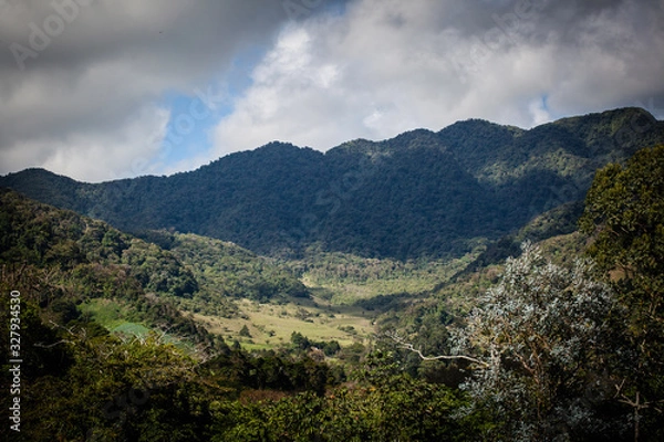 Obraz landscape with clouds and mountains