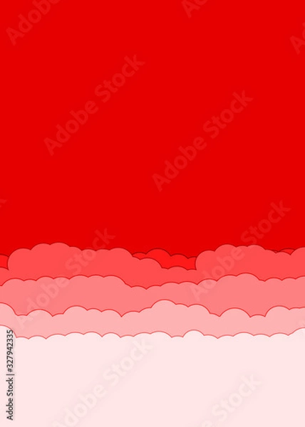 Fototapeta Abstract Color Clouds Sky Generative Art background illustration