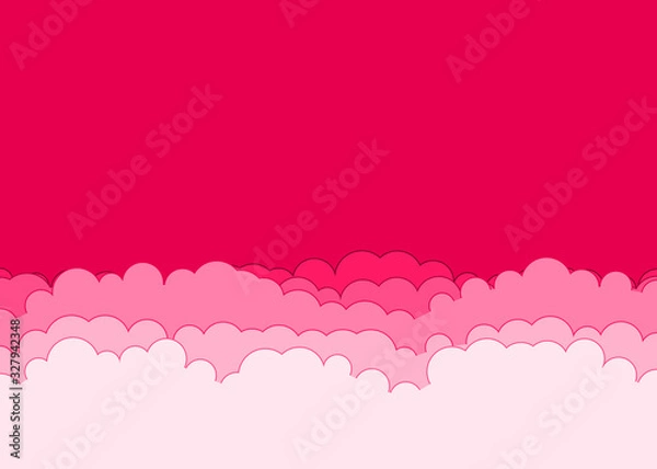Fototapeta Abstract Color Clouds Sky Generative Art background illustration