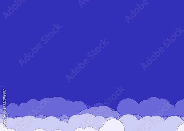 Fototapeta Abstract Color Clouds Sky Generative Art background illustration