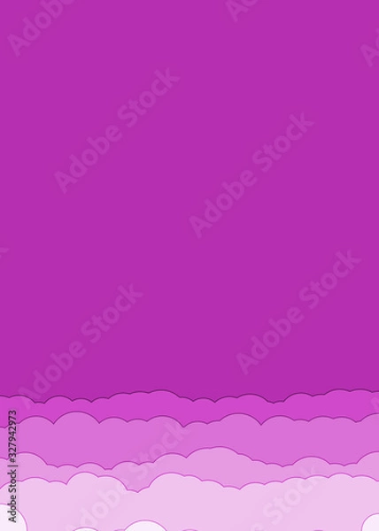 Fototapeta Abstract Color Clouds Sky Generative Art background illustration