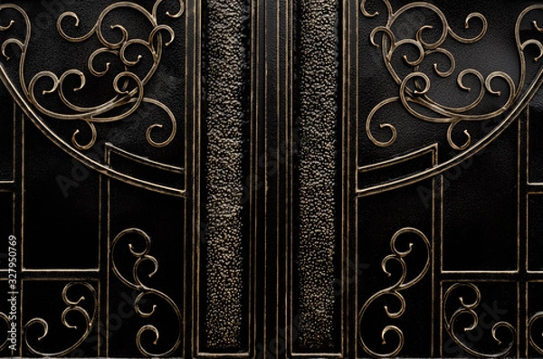 Obraz Metal gates framed by forged elements