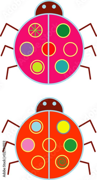 Obraz カラフルなテントウムシ