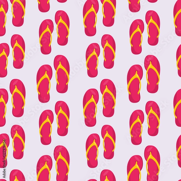 Fototapeta slippers seamless pattern vector illustration background