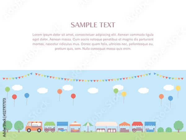 Fototapeta フレーム＿マルシェ＿上半分