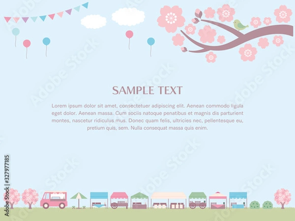 Fototapeta フレーム＿春のマルシェ