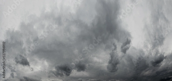 Obraz Dark clouds in gray sky