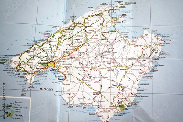 Obraz Mapa de Mallorca