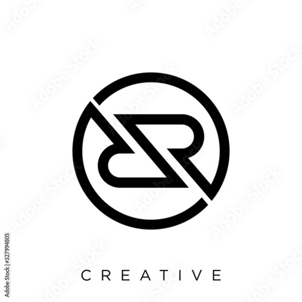 Obraz rr logo design vector icon