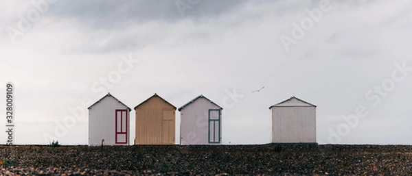 Obraz beach huts on the beach