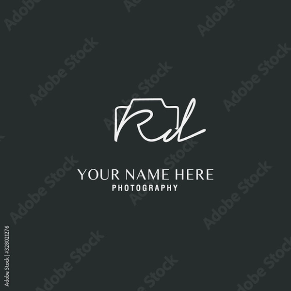 Fototapeta Rd Initial Signature Photography Logo