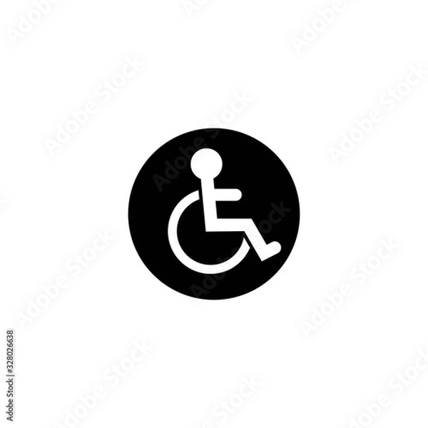 Obraz Human disabled icon logo vector icon