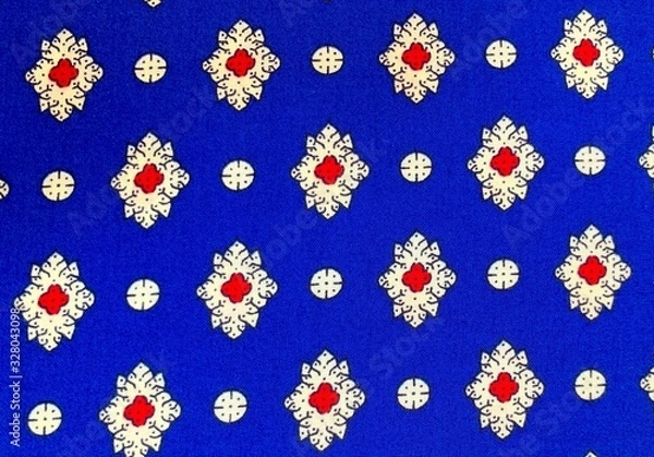 Obraz 幾何学 模様 青 おしゃれ 素材 背景 