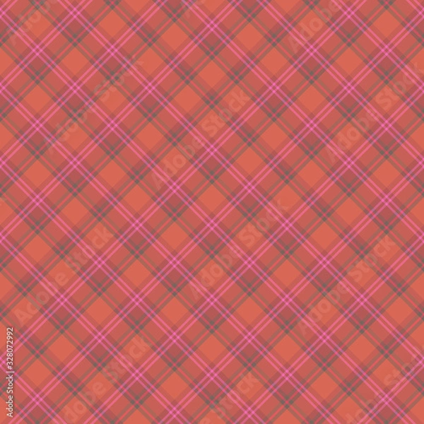 Obraz Seamless pattern in marvelous red, pink and brown colors for plaid, fabric, textile, clothes, tablecloth and other things. Vector image. 2