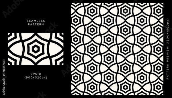 Fototapeta Vector Seamless Pattern, Geometric Seamless Pattern, Pattern Background, Abstract Seamless Pattern Background.