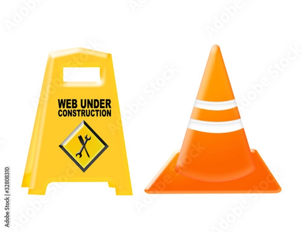 Fototapeta under construction set