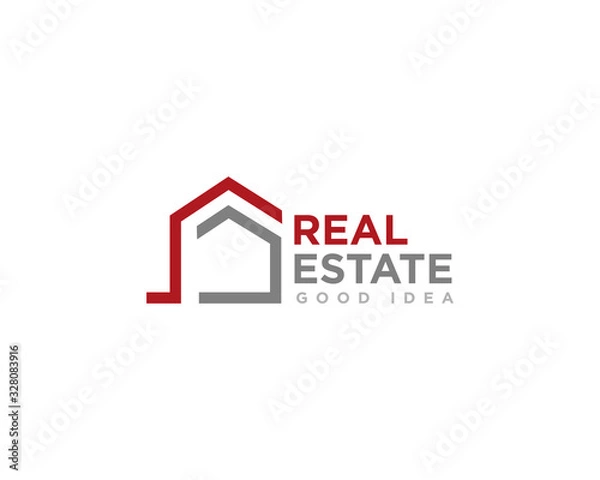 Obraz Real Estate Logo Icon Design Vector